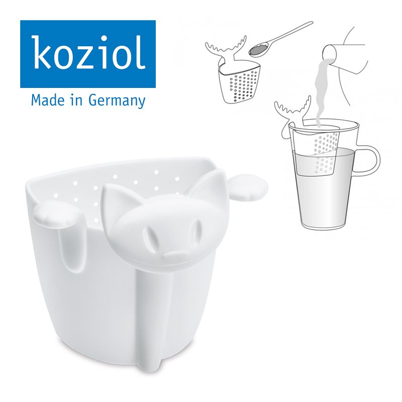 HERBORISTERIA Passoire Miaou Koziol Blanc | Cuisine Saine &amp; Pratique