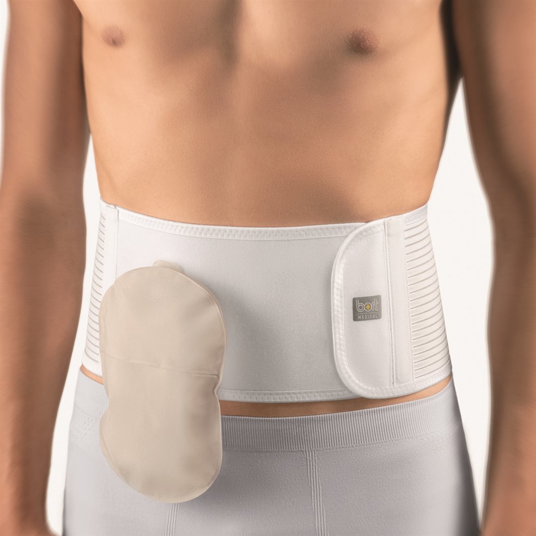 BORT Vario Stoma-Bandage Blanc 15cm | Maintien