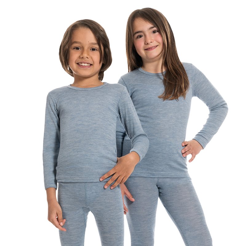 EUSANA Kinder Leibchen Manches Longues | Hellblau Meli