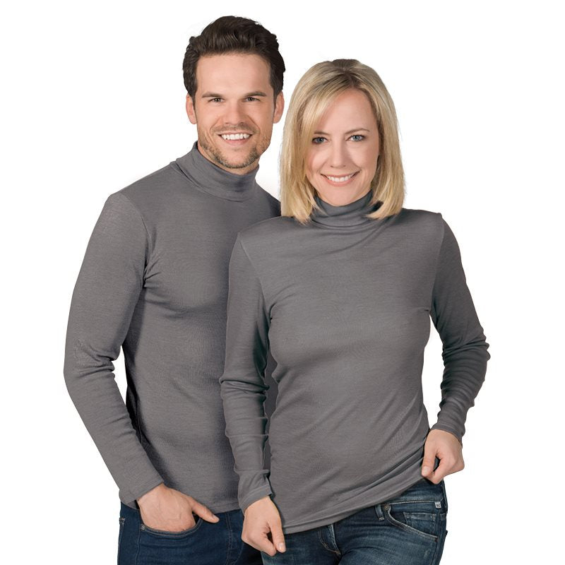 EUSANA Sport Haut Manches Longues Col Roulé M Anthracite | Unisexe