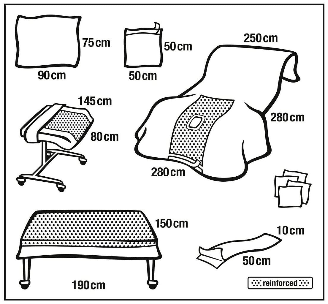 FOLIODRAPE PPlus Gyn‰ko-/Perineal Set II | 4 pièces