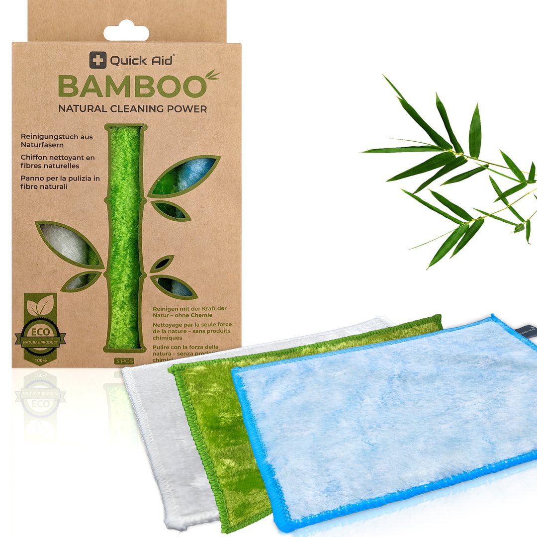 QUICK AID Bamboo Cleaning Cloth | Set 3 pièces