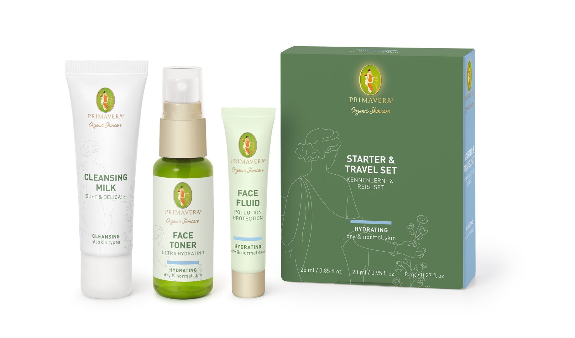 PRIMAVERA Hydrating Starter&amp;Travel Set | Voyage