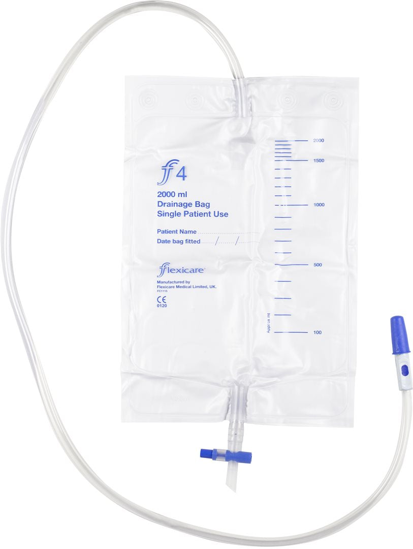FLEXICARE Sac Urinaire 2 L Étanche Confortable | Boîte 10 Pièces