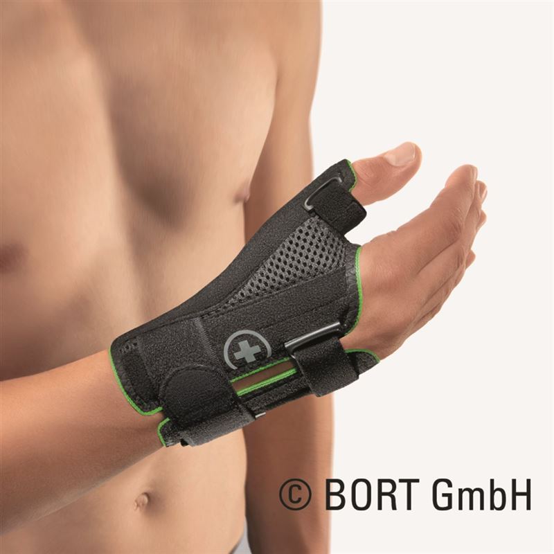 BORT Attelle Pouce Sport Droite Noir/Vert | Maintien