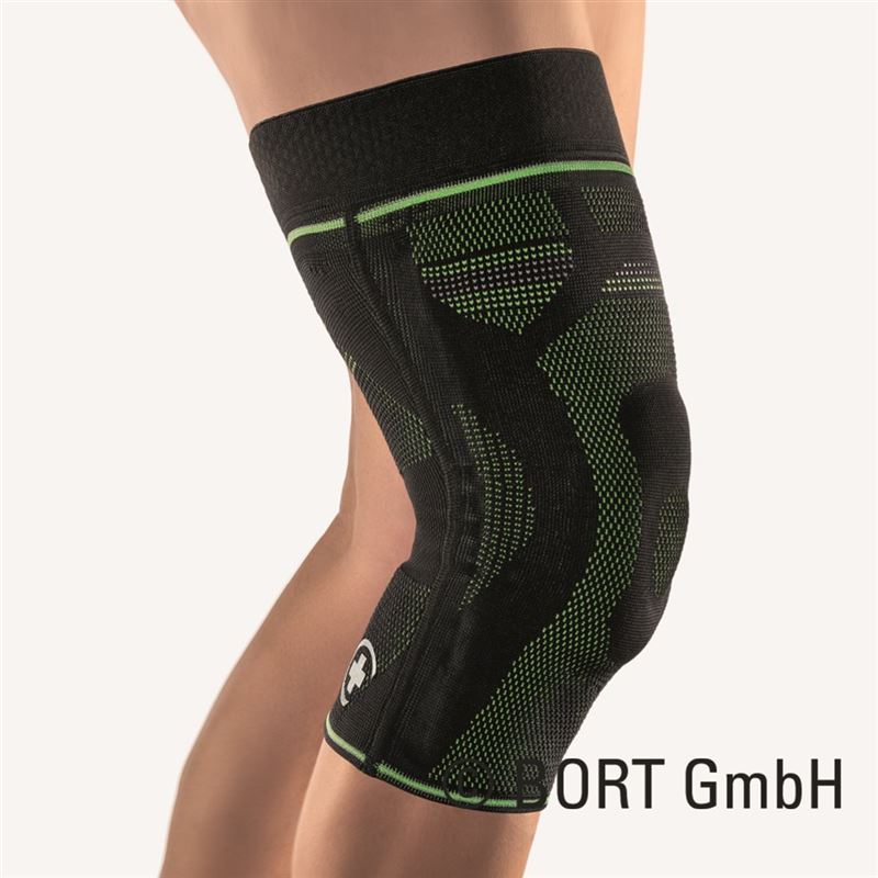 BORT StabiloGen Sport 5+ Genouillère Noir/Vert | Soutien