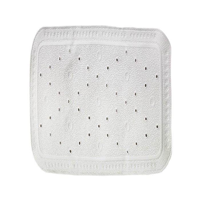 SUNDO Douche Tapis 55x55cm | Caoutchouc Blanc