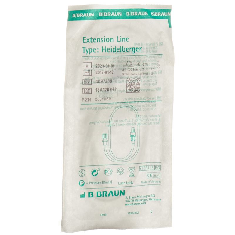 B. Braun Extension Heidelberger 30cm Luer Lock 100 Pièces | Dispositif Médical Essentiel