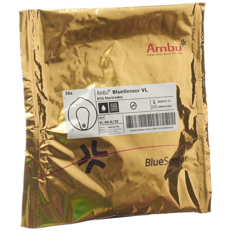 AMBU BLUE capt ECG VL | 25 pièces