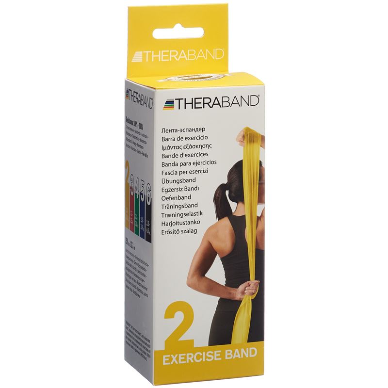 THERA BAND Bande Élastique Jaune 2.5mx12.7cm | Renforcement