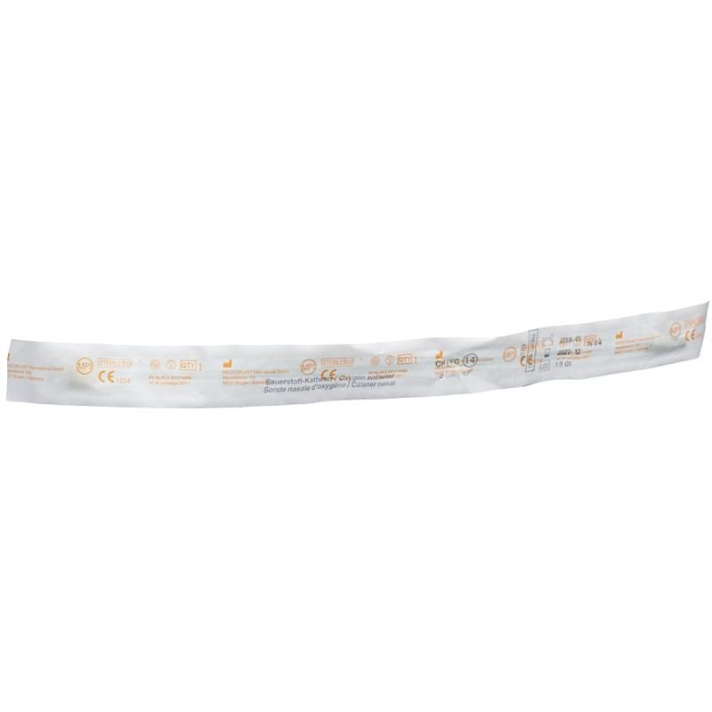 QUALIMED O2 Catheter CH14 40cm avec Compression 100 pièces | Stérile