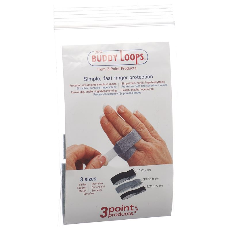 3PP Buddy Loops Bande 1.90cm gris | 50 pièces
