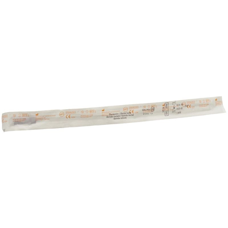 QUALIMED Sonde rectale CH22 40cm | PVC Stériles 100 pièces