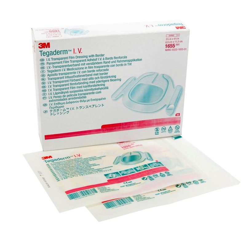 3M TEGADERM I.V. Film Dressing Pansement 12x12cm | 25 pièces