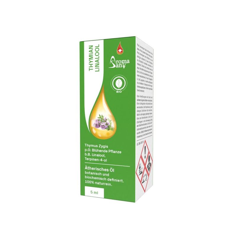 AROMASAN Huile Essentielle Thym Zygis Linalol Bio 100ml | Relaxant