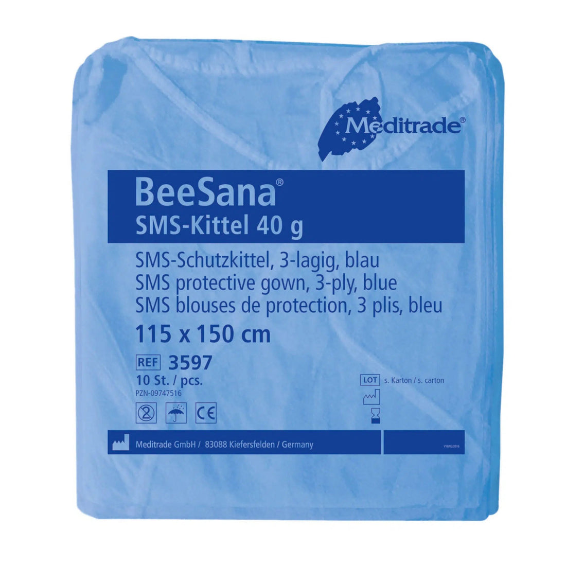 Manteau de protection Meditrade Beesana® SMS 40g - Pack de 10 pièces
