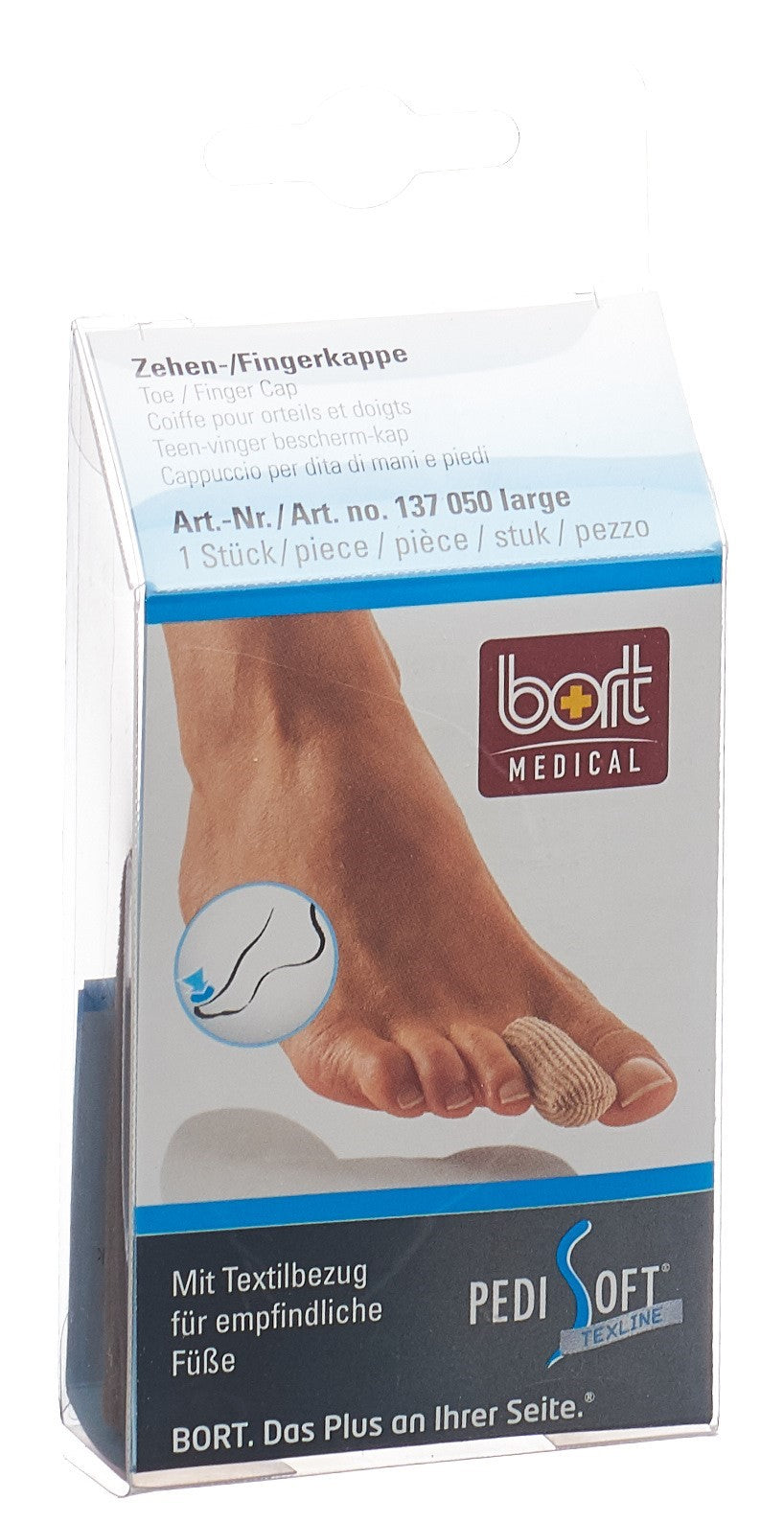 BORT Pedisoft Texline Capuchon Orteils/Doigts L Protection Confort | 1 Unité