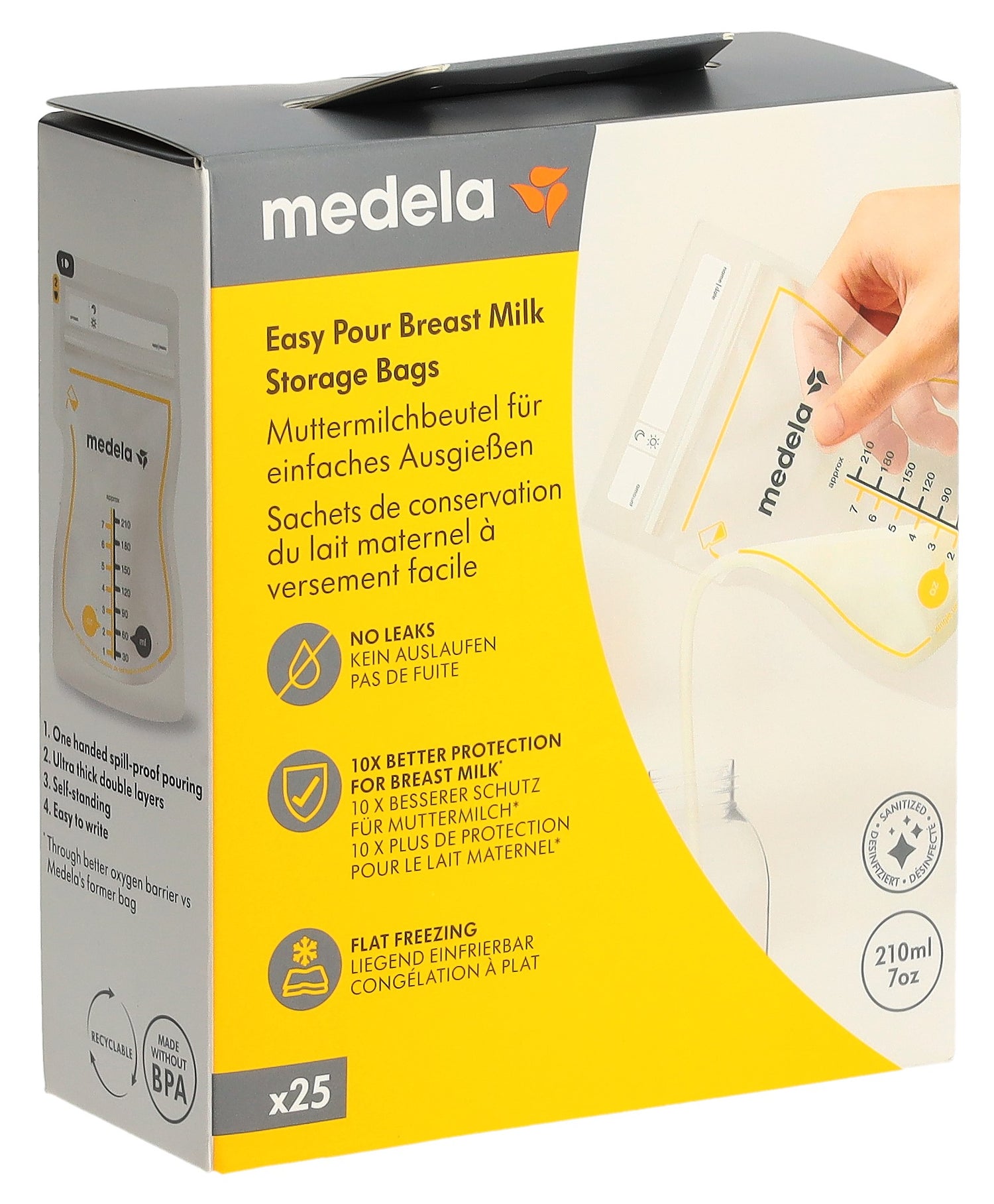 Medela Easy Pour Sachets Conservation Lait Maternel 25 Pièces