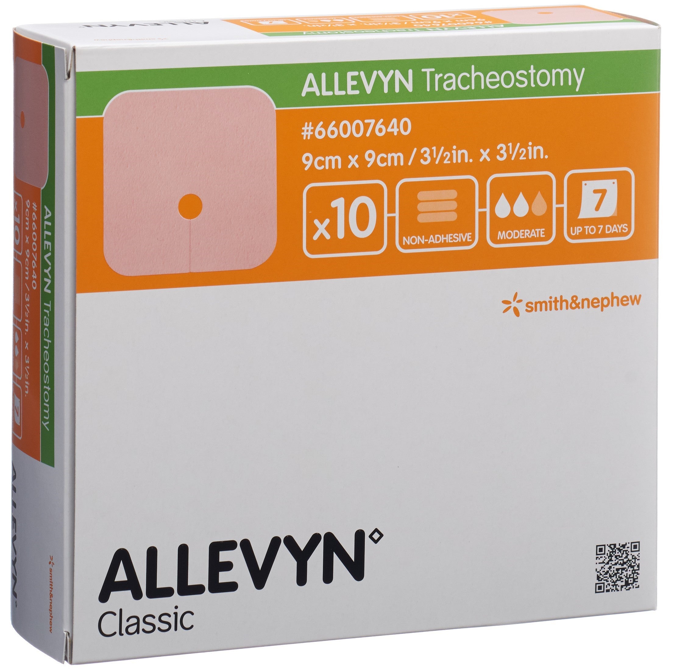 ALLEVYN Pansement Trachéotomie 9x9cm 10 Sachets Confort &amp; Protection