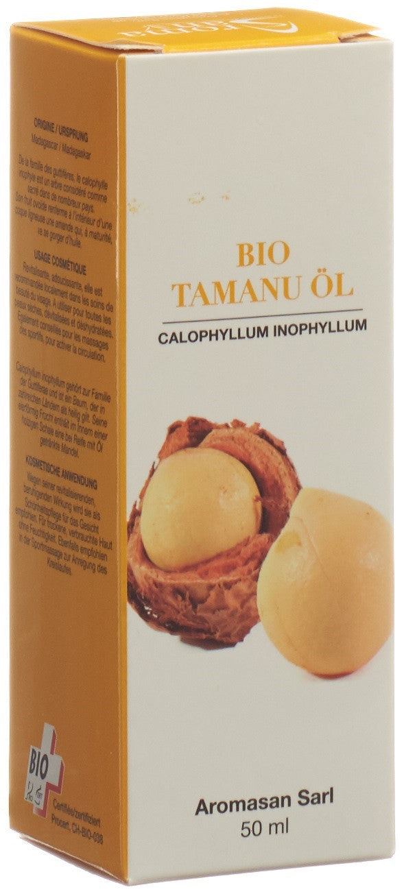 AROMASAN Huile Végétale Calophylle Bio 50 ml | Soin Apaisant