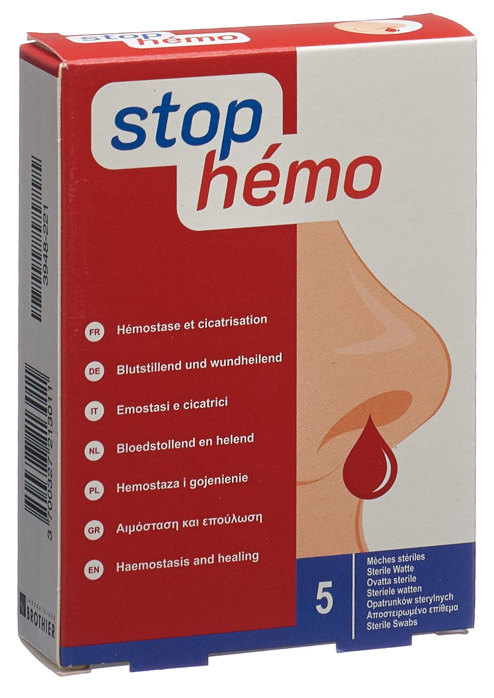 STOP HEMO Ouate Hémostatique Stérile 5 Pièces | Arrêt Rapide Saignements