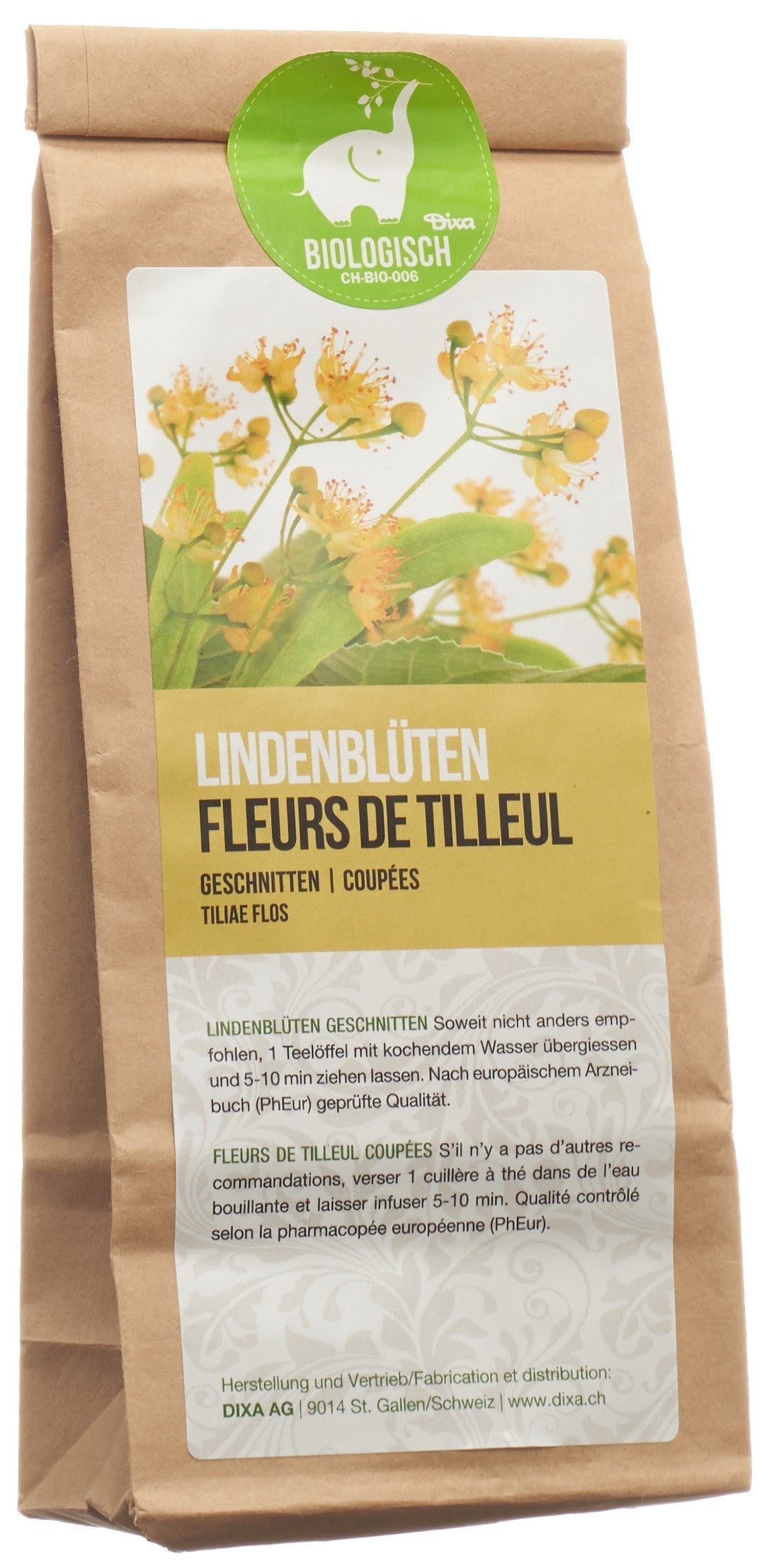 DIXA Tilleul Bio Fleurs Coupées 90g | Apaisant &amp; Relaxant