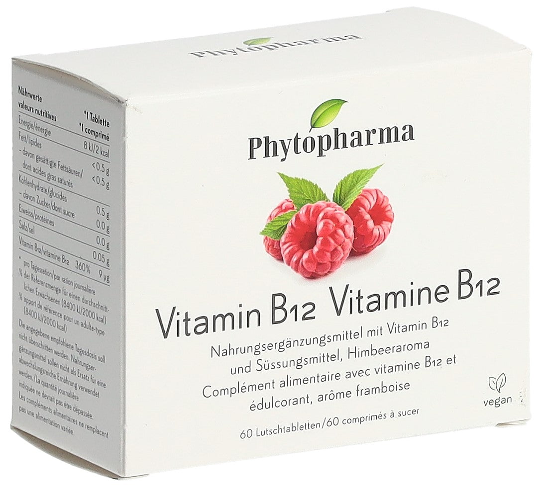 PHYTOPHARMA Vitamine B12 Complément Alimentaire Énergie | 60 comprimés à sucer
