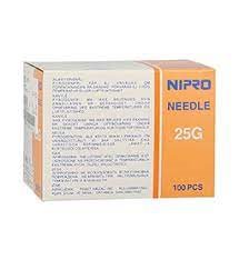 NIPRO Aiguilles Seringue 25Gx1" Orange 0.5x25mm | Lot 100
