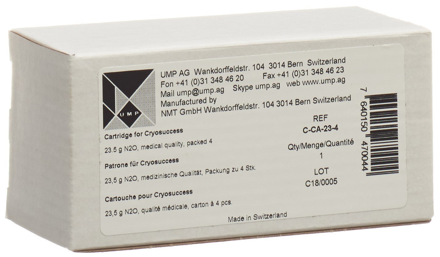 CRYOSUCCESS Cartouches N2O 4 Pièces | Cryothérapie Efficace