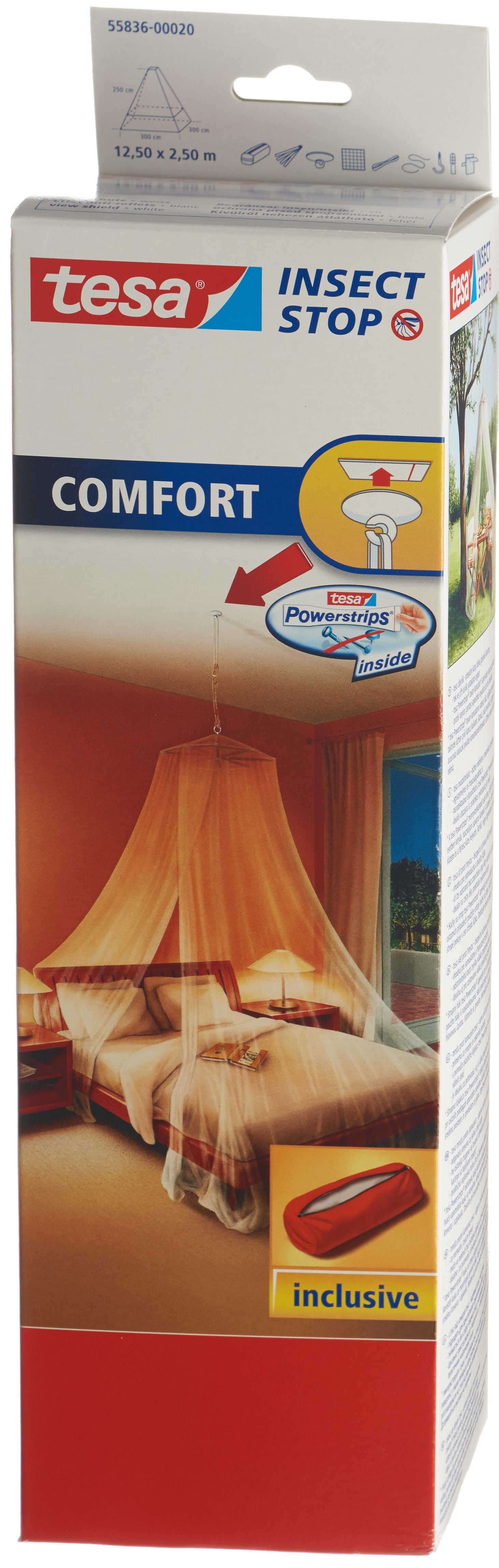 TESA COMFORT Moustiquaire de Lit Anti-Moustiques avec Crochet | Installation Facile