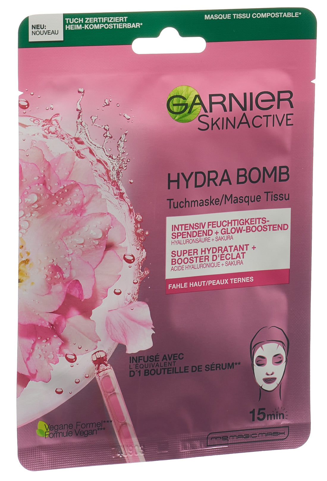GARNIER Hydra Bomb Masque Tissu Éclat Sakura | 28 g
