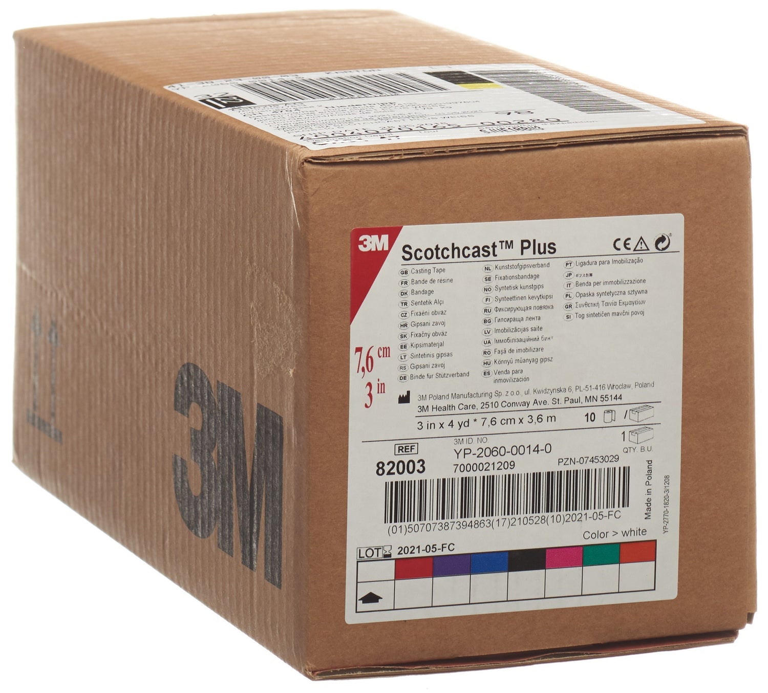 3M scotchcast plus 7.5cmx3.65m blanc 10 pce