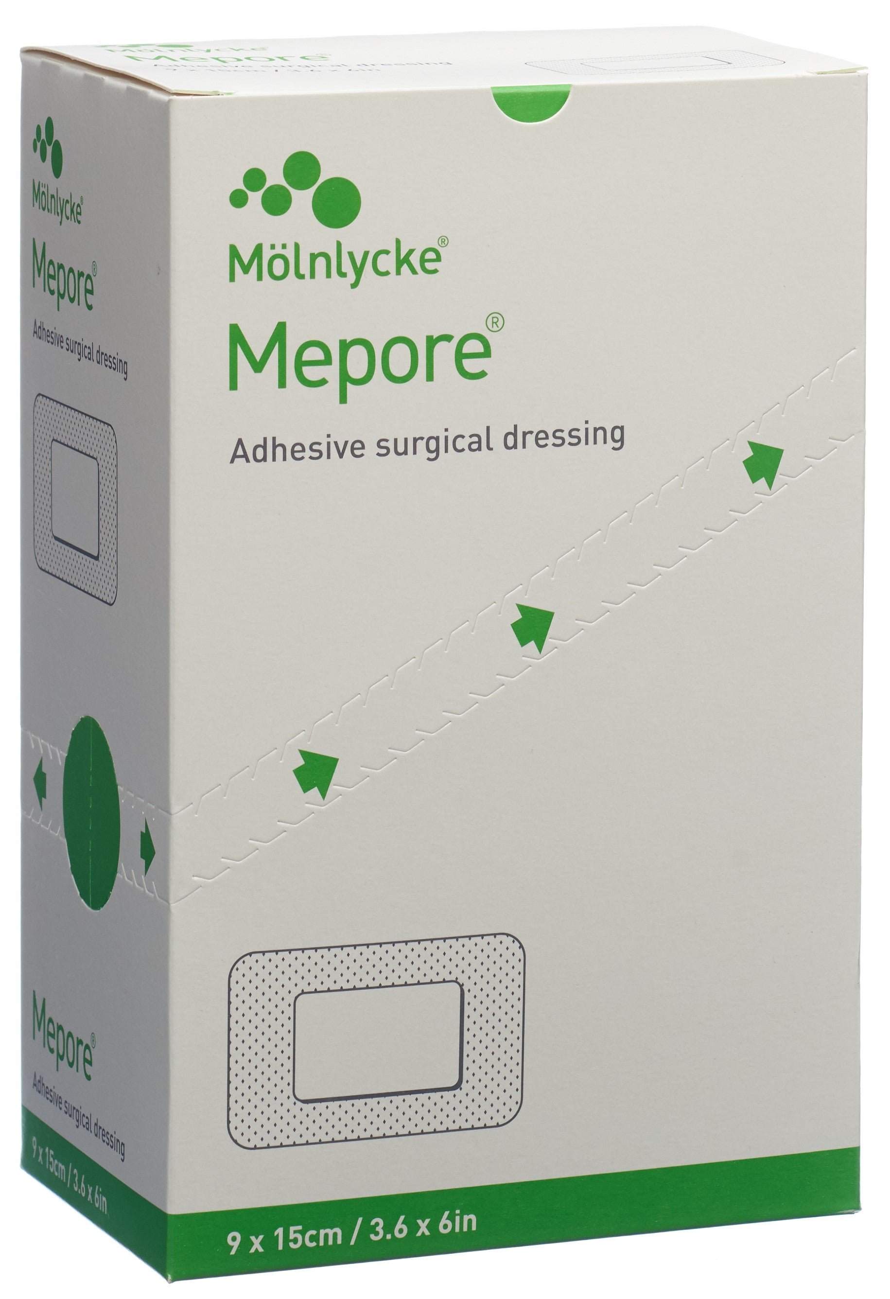 MEPORE Pansement Vulnérisation 15x9cm Coussins 10x5cm 50 Pièces