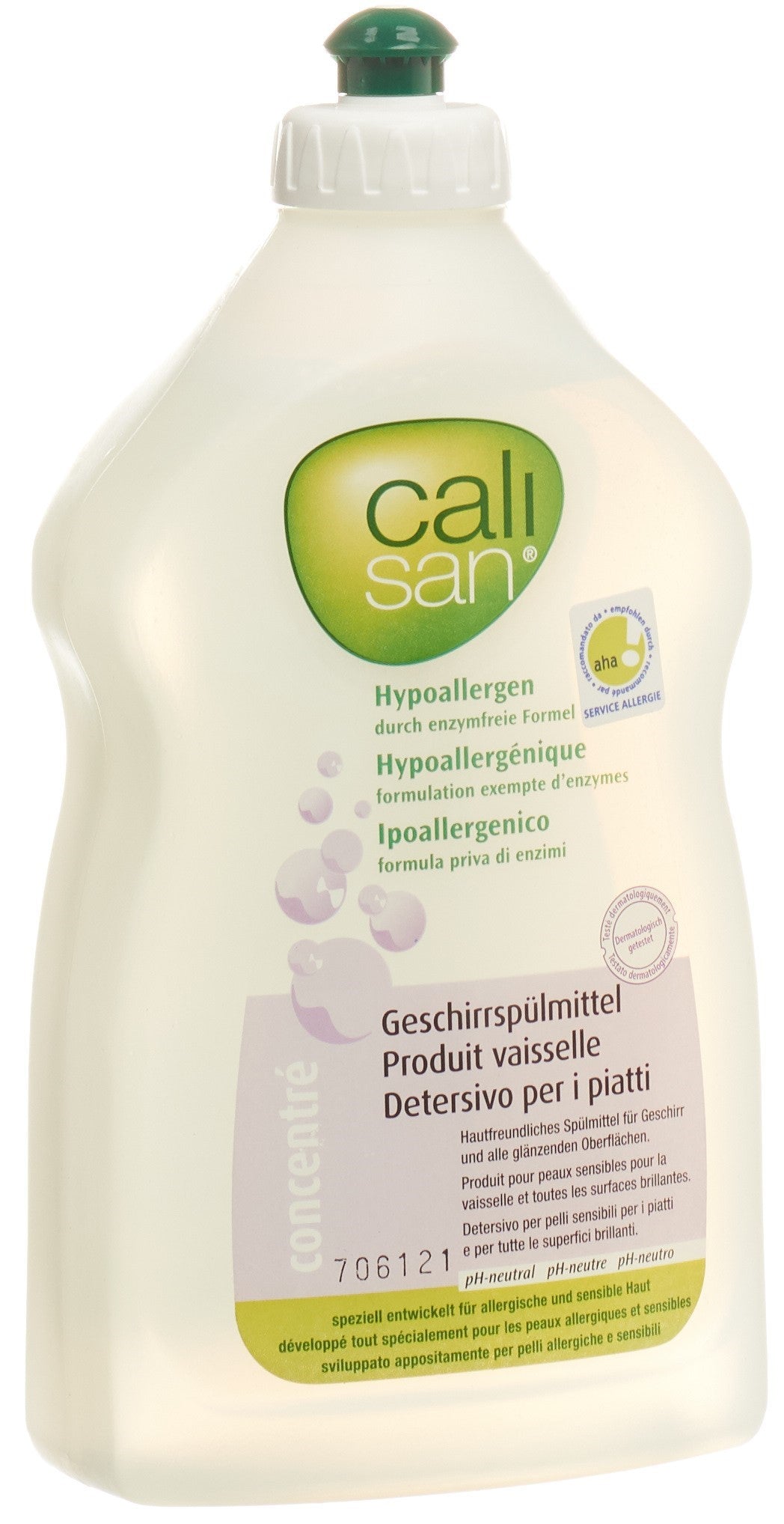 Calisan Liquide Vaisselle Hypoallergénique Douceur Peaux Sensibles 500 ml