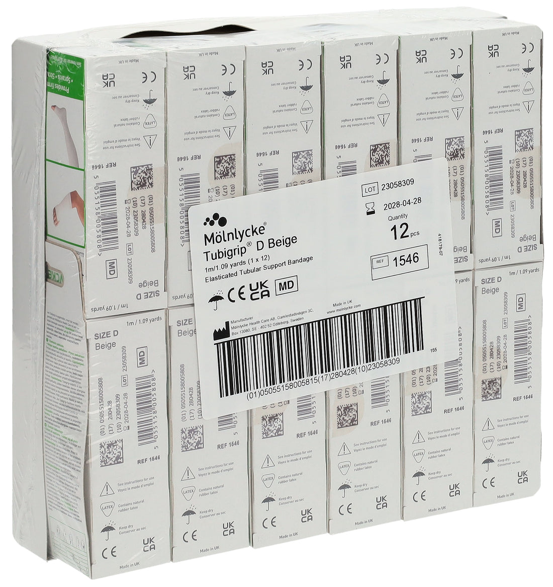 TUBIGRIP Bandage Tubulaire Compression Jambes 1 m x 7.50 cm