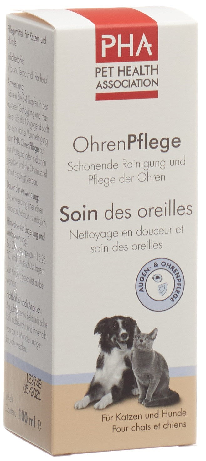 PHA Soin Auriculaire Chiens &amp; Chats 100ml Nettoyant Doux