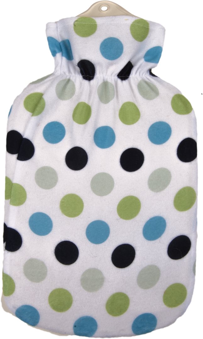 SÄNGER Bouillotte Caoutchouc Peluche 2L Confort Chaleur | Pois