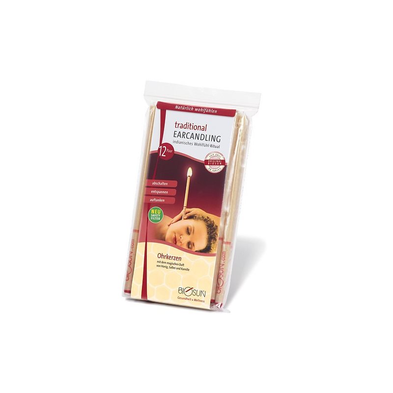 BIOSUN Bougies Auriculaires Traditionnelles 12 Paires | Confort Naturel