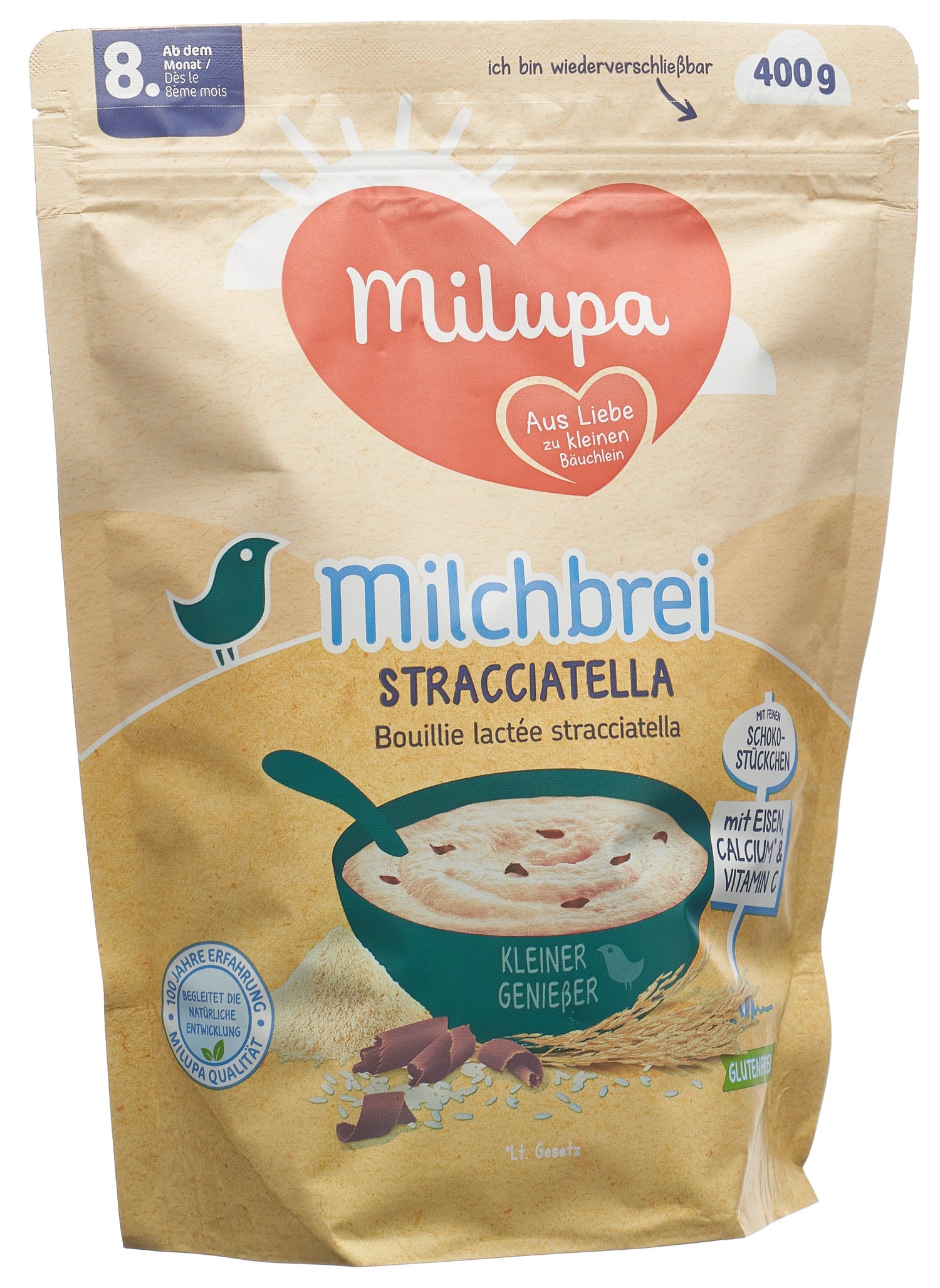 Milupa Bouillie Lactée Stracciatella 8 mois | Bébé Gourmand 400g