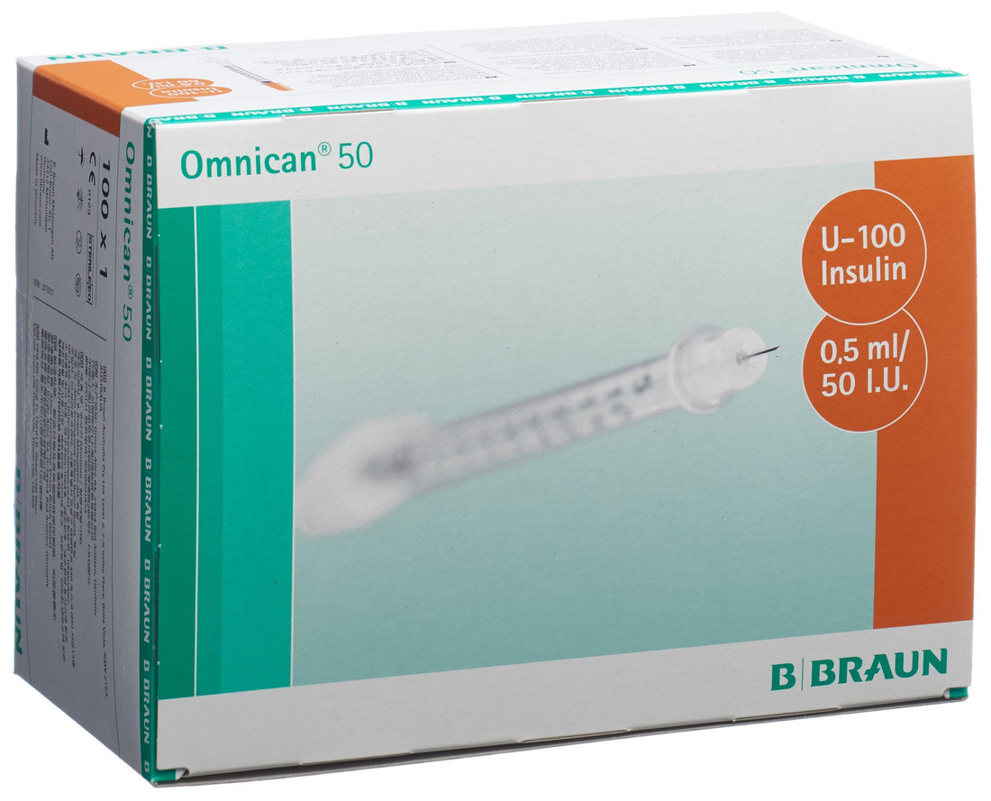 OMNICAN Insuline 50 Unités 0.5ml Seringues 0.3x8mm G30 | Précision