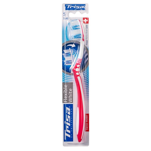 TRISA Brosse à Dents Soft Flexible Blanche | Soin Bucal Efficace