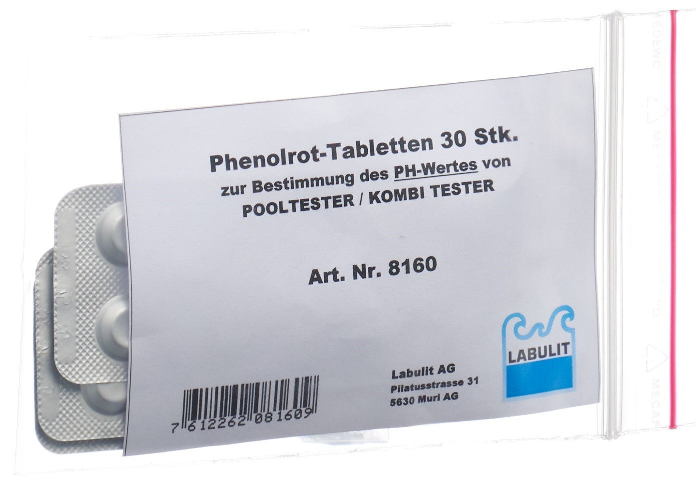 LABULIT Testeur Piscine Comprimés Rouge Phénol 30 Pièces | Eau Claire