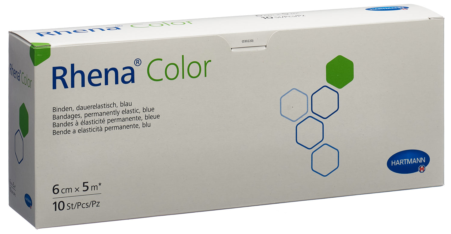 RHENA Bandes Élastiques Bleues 6cm x 5m | Lot de 10 Pièces