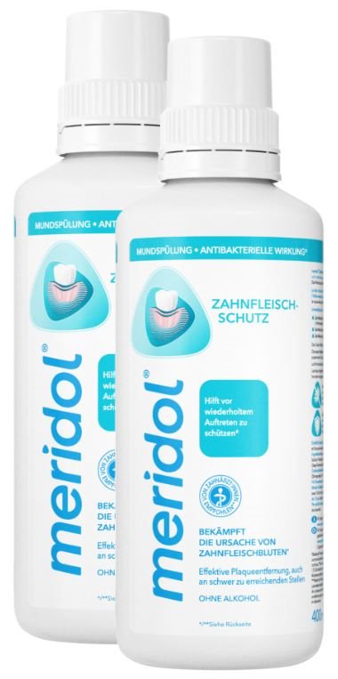 MERIDOL Bain de Bouche Duo 2 x 400 ml Soin Gencives Saines