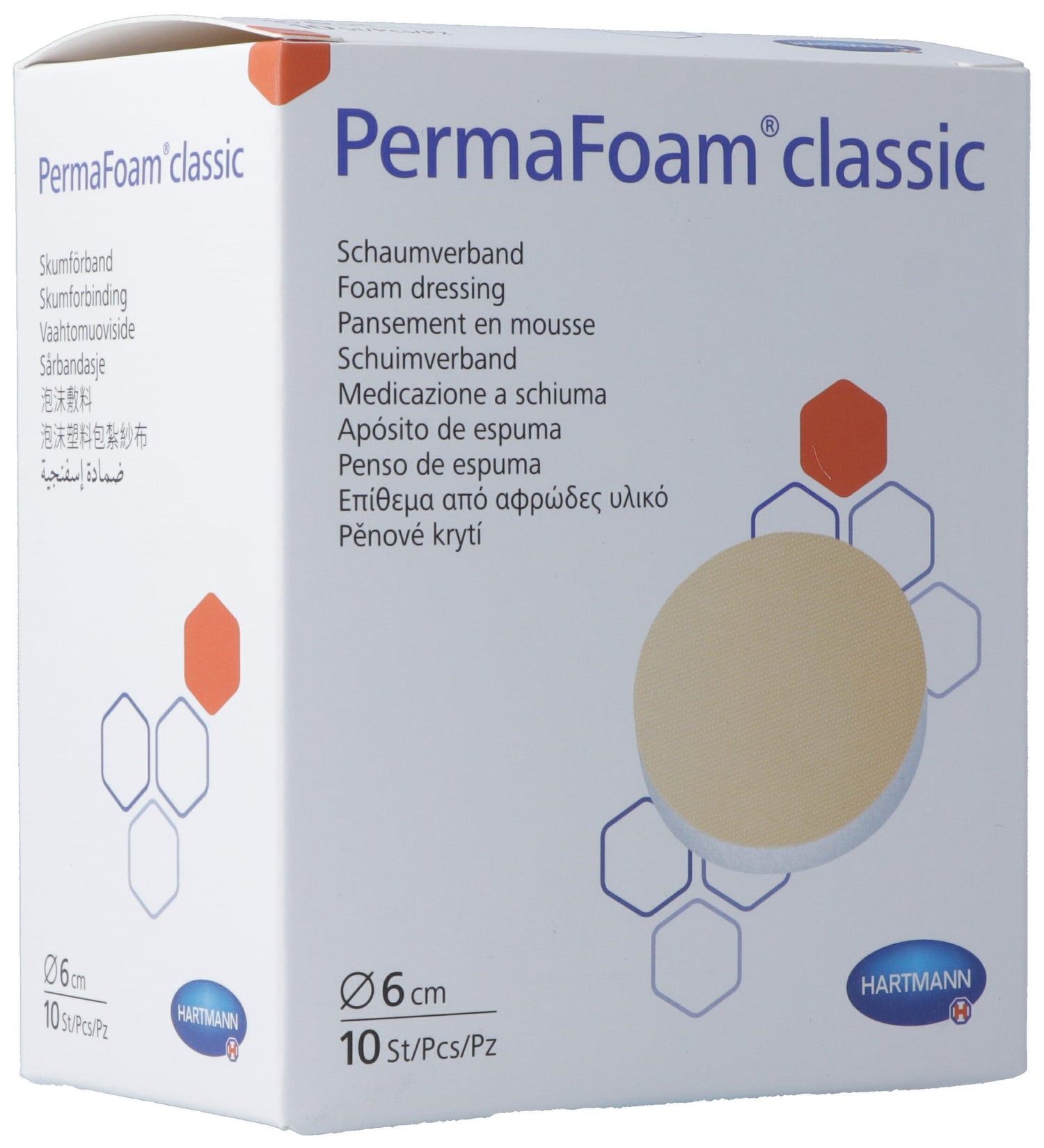 PERMAFOAM Classic Pansement Mousse Stérile 6cm | Lot de 10