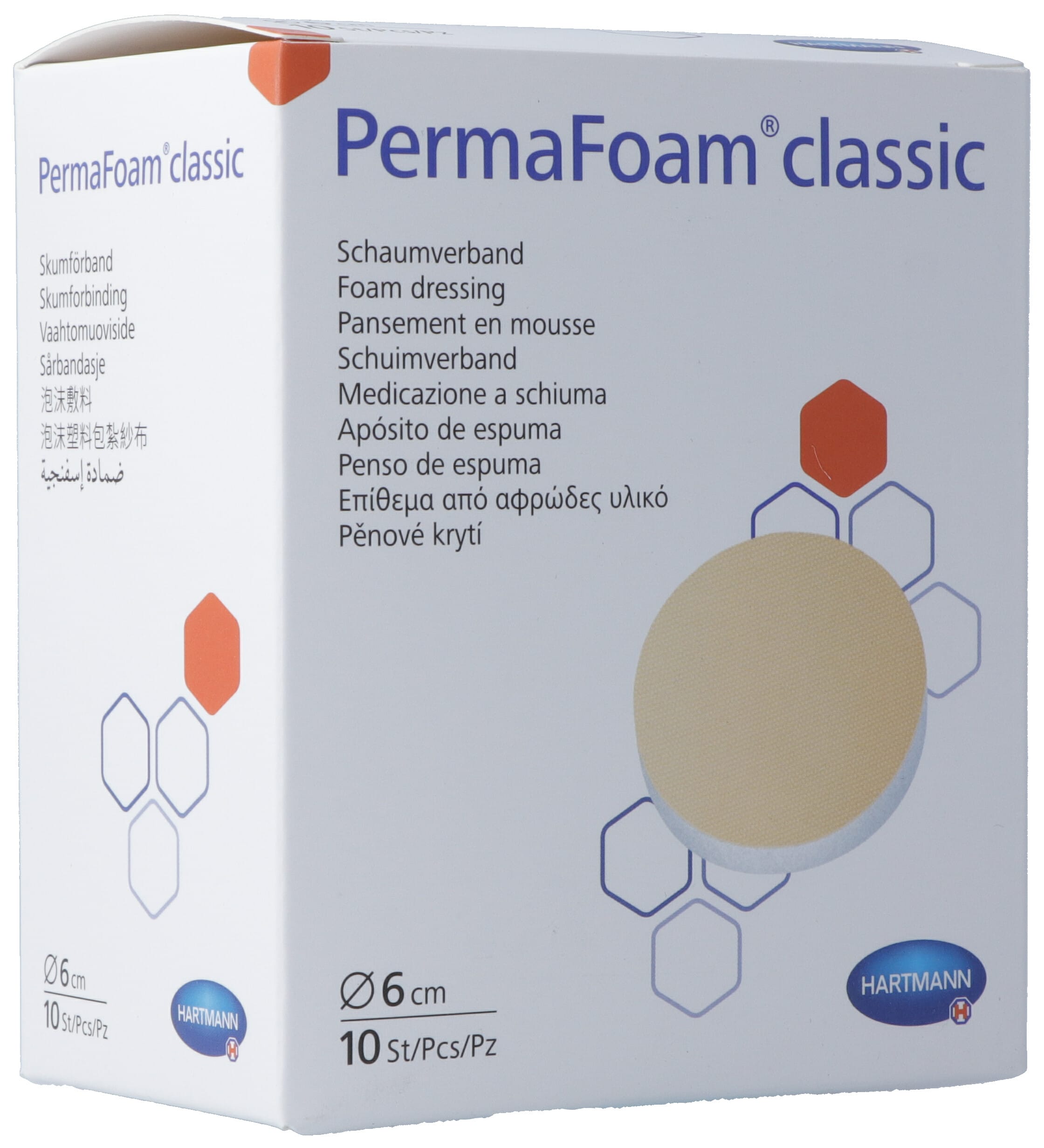 PERMAFOAM Classic Pansement Mousse Stérile 6cm | Lot de 10