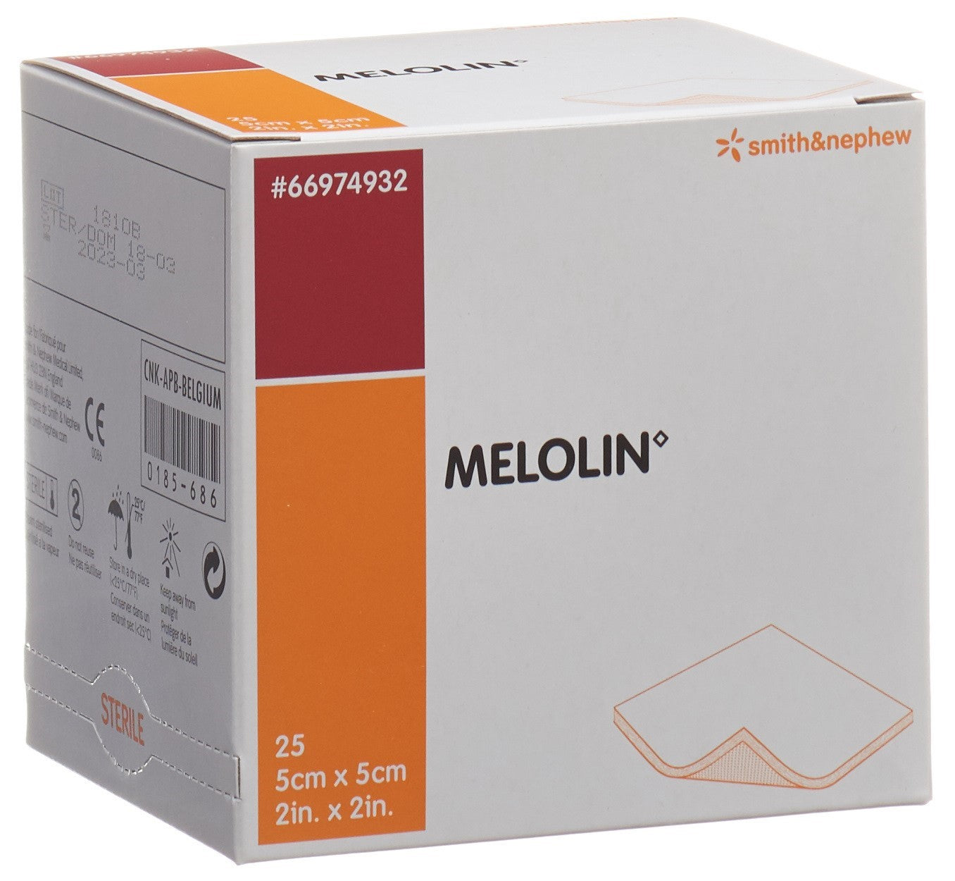 Melolin Pansement Absorbant Stérile 5x5cm 25 Sachets | Soin Plaie