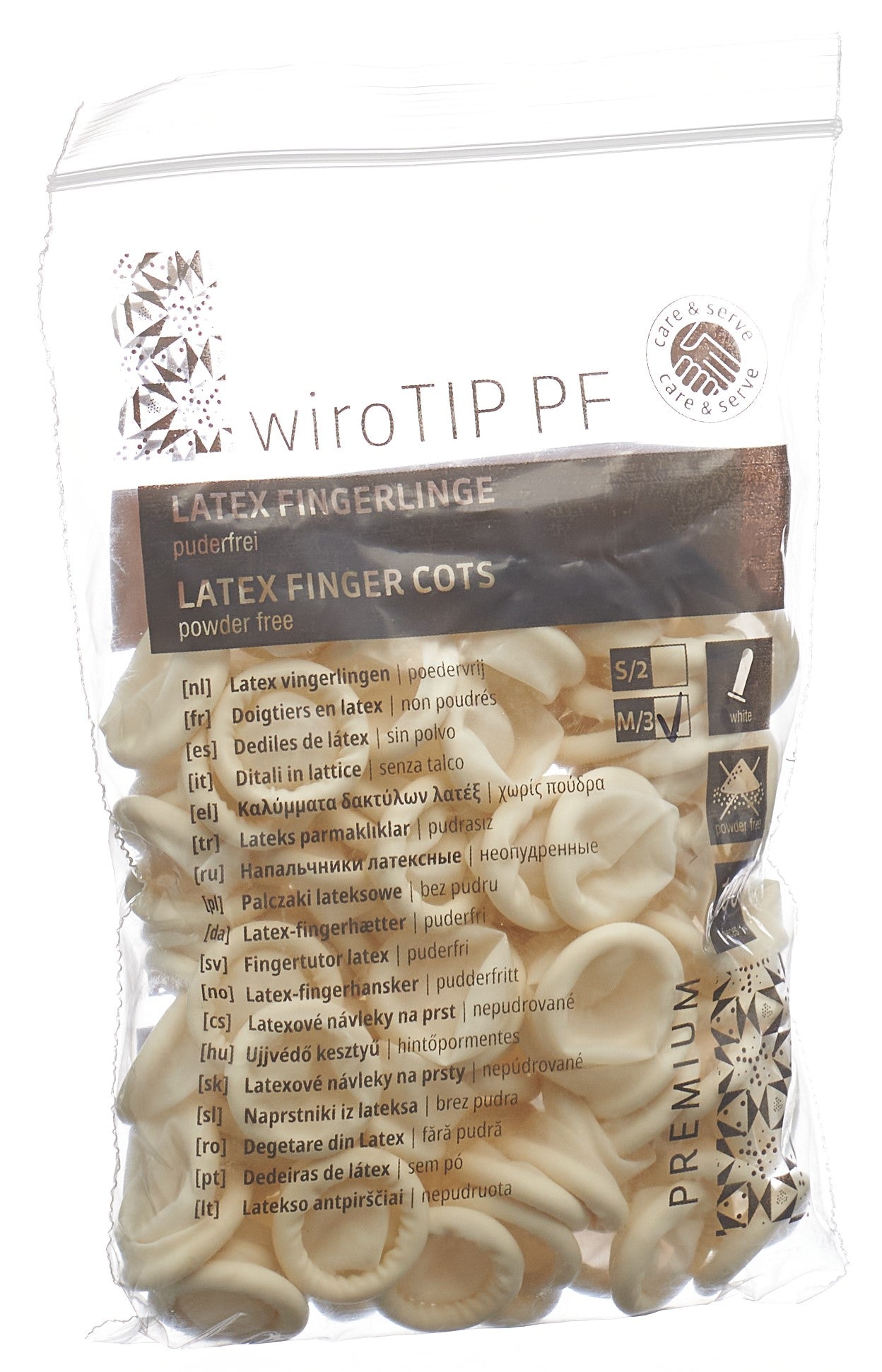 GRIBI Doigtier Latex Taille S Poudre Non Stérile 100 Pièces