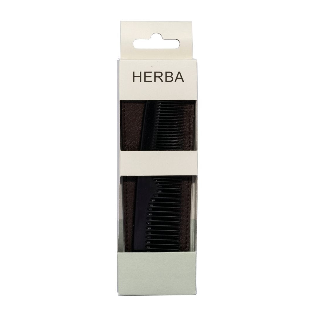 HERBA Peigne de Poche Anti-chute &amp; Soin Cheveux | Avec Étui