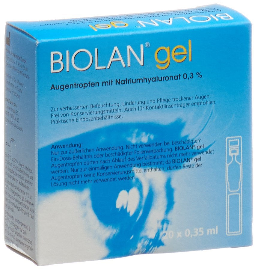 BIOLAN Gel Ophtalmique Hydratant 20 Monodoses 0.35 ml